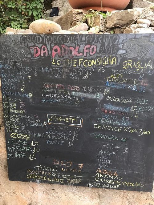 Da Adolfo Menu